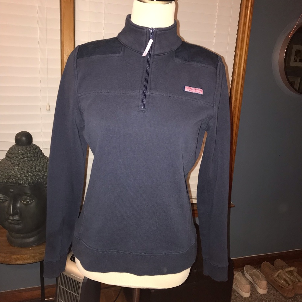Vineyard Vines Women’s Shep Shirt 1/4 ZIP Navy M